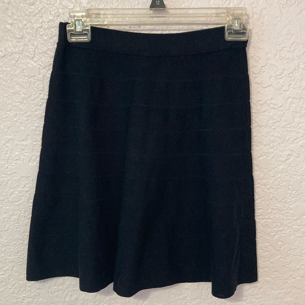 Classic Black Knit Skater Skirt